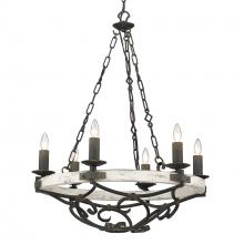  1821-6 ABI-CDW - Madera 6-Light Chandelier in Antique Black Iron